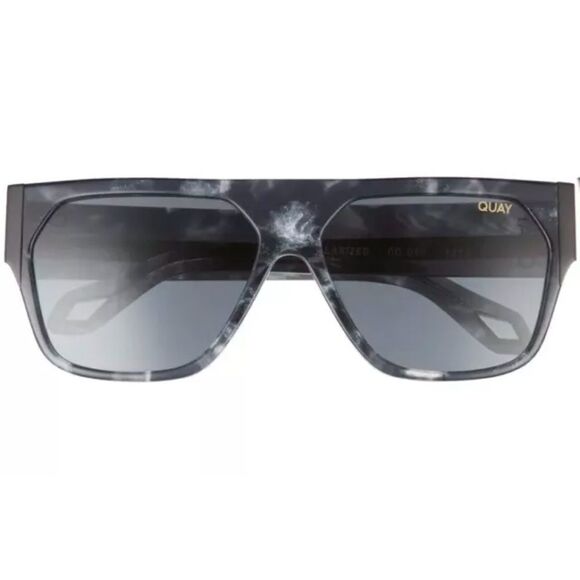 NWT Quay Shield POLARIZED Sunglasses GO OFF Black - Picture 2 of 9